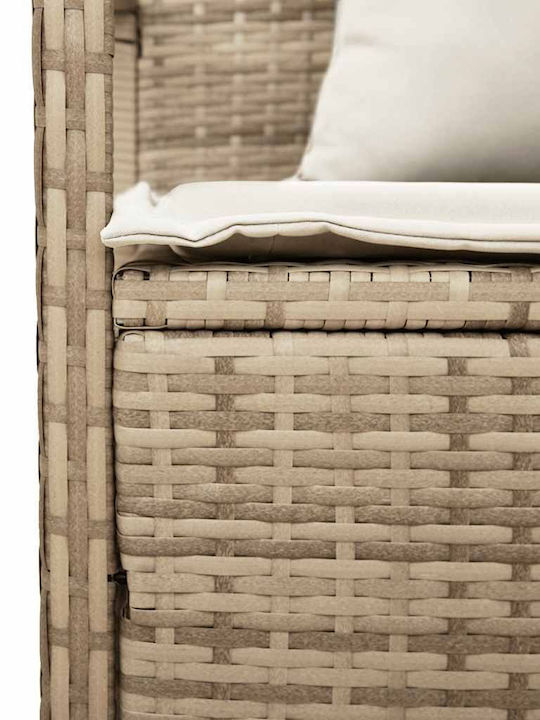Παγκάκι Εξωτερικού Χώρου Rattan με Μπαούλο και Μαξιλάρια