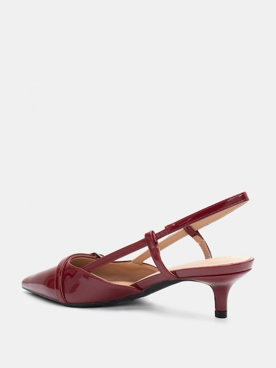 Luigi Pointed Toe Burgundy Heels