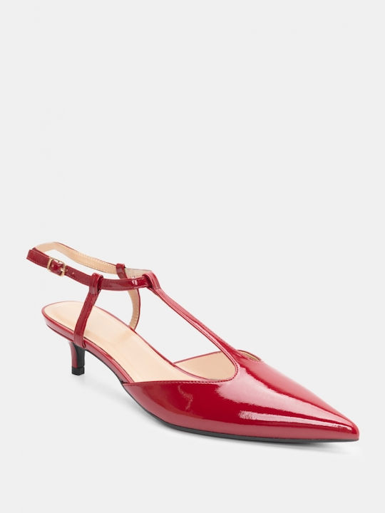 Luigi Pointed Toe Burgundy Heels