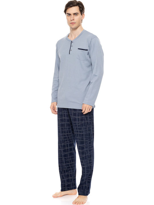 Ulisse De iarnă Pijama de bărbați Yacht Blue