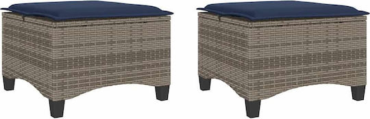Σκαμπό Rattan 2τμχ 55x55x36cm Σκαμπό Rattan 2τμχ 55x55x36cm