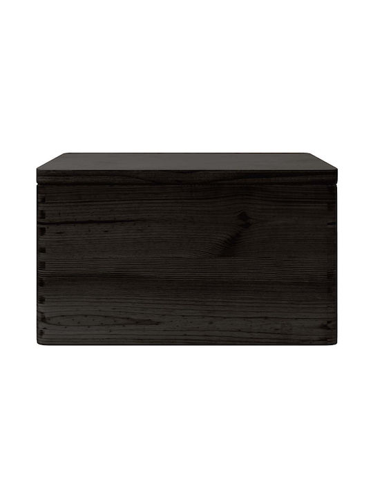 vidaXL Wooden Decorative Trunk Black 40x30x23cm