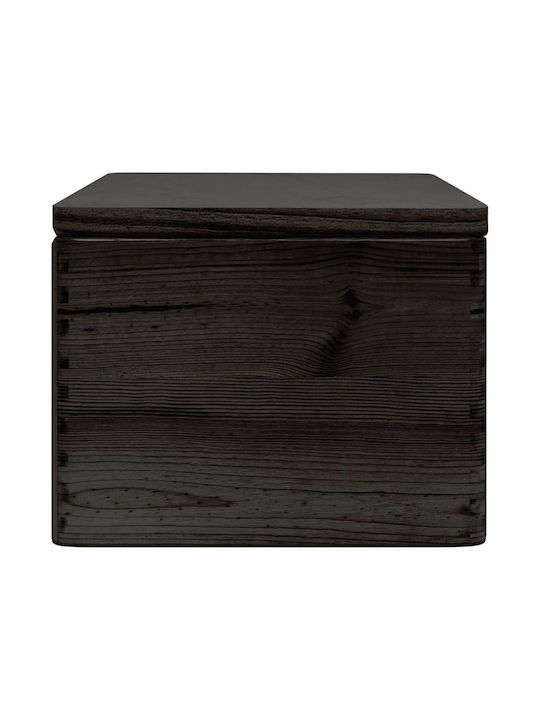 vidaXL Wooden Decorative Trunk Black 40x30x23cm