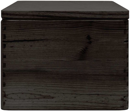 vidaXL Декоративна куфар Дърво Черен 40x30x23бр
