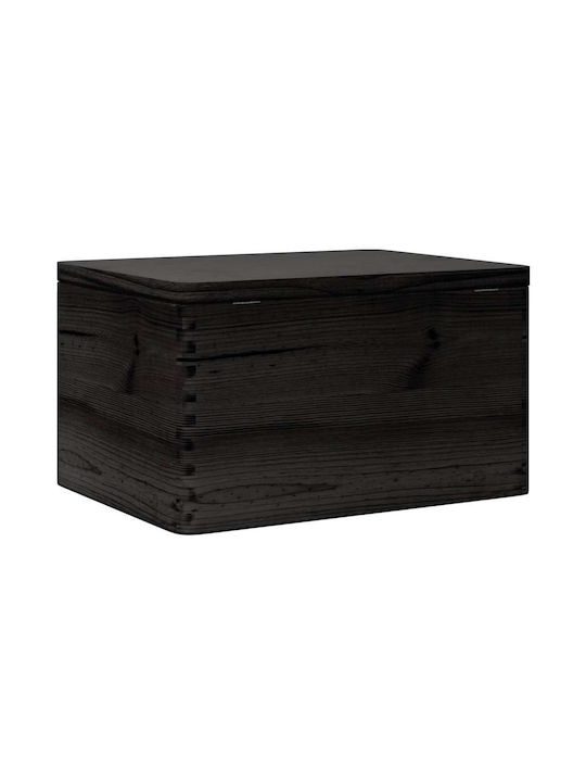 vidaXL Wooden Decorative Trunk Black 40x30x23cm