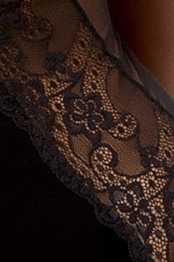Casmir Lingerie Blanchet Corset & Gstring Sexy Σετ Εσωρούχων με Δαντέλα & Ζαρτιέρες Black