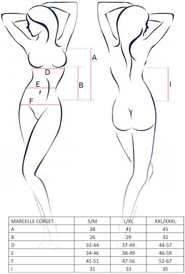 Casmir Lingerie Marcelle G-string with Corset Sexy Σετ Εσωρούχων με Δαντέλα & Ζαρτιέρες Black