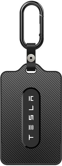 Car Key Cover Case Card Holder 2PK made of for Tesla in Black Color