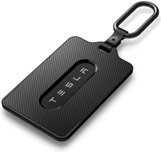 Car Key Cover Case Card Holder 2PK made of for Tesla in Black Color