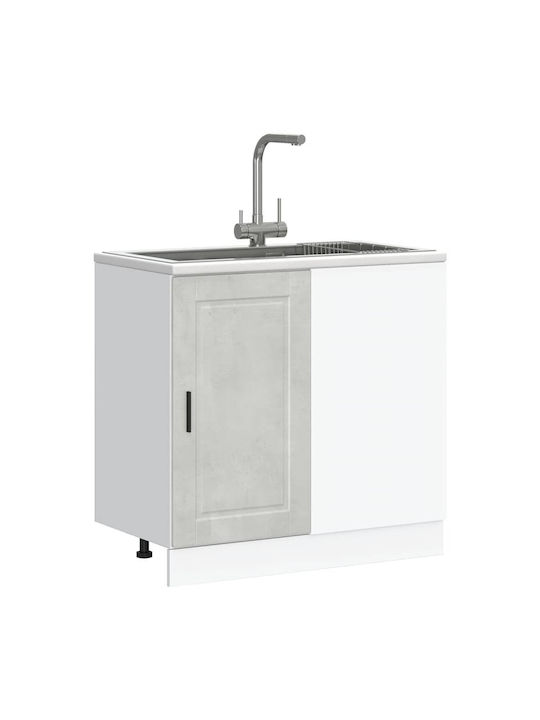 Dulap de Colț pardoseală Gri 86x46x81.5buc