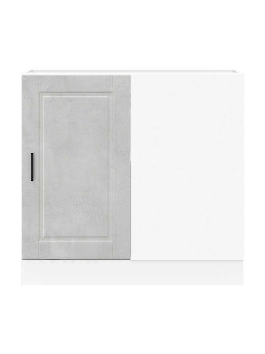 Dulap de Colț pardoseală Gri 86x46x81.5buc