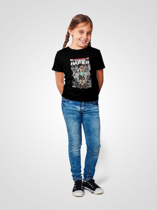 Παιδικό T-shirt Black Lara Croft Tomb Raider
