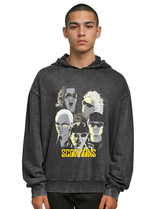 Oversized Premium Hoodie Scorpions Rock Avenue Black