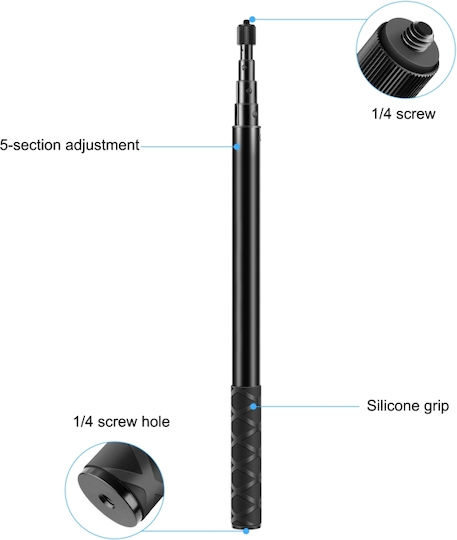 Puluz Selfie Stick for Insta360 One RS / X2 / X3 / X4 Hero 12 / Max
