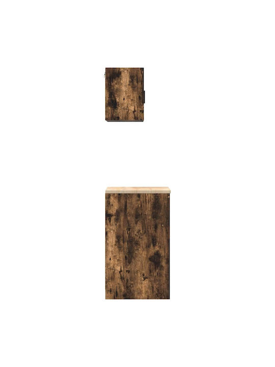 Garagenschränke 2 Stk. Rauchige Eiche Holzwerkstoff Braun 40 x 51 x 85 cm