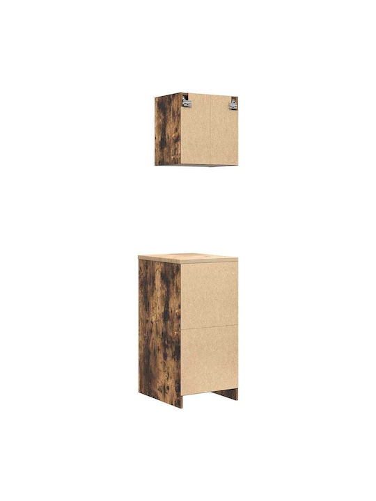 Garagenschränke 2 Stk. Rauchige Eiche Holzwerkstoff Braun 40 x 51 x 85 cm