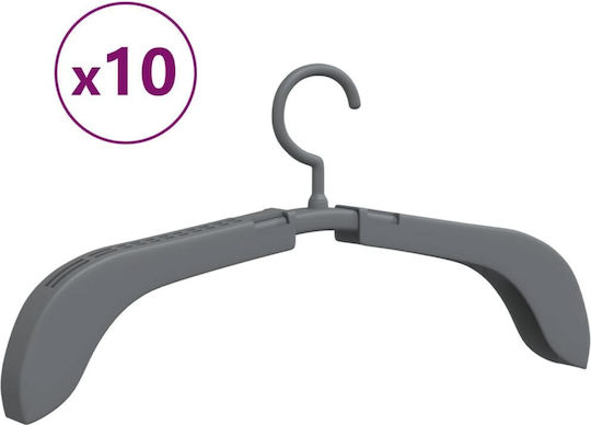 vidaXL Clothes Hanger Gray 3102981 10pcs