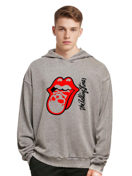 Oversized Premium Hoodie Rolling Stones Danger Rock Avenue Asphalt