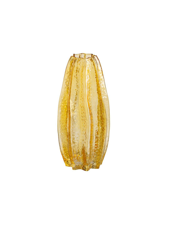 Decorative Vase Yellow 16cm