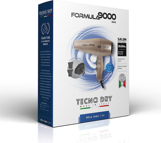 Tecno Dry Ionic Επαγγελματικό Πιστολάκι Μαλλιών με Φυσούνα 2650W