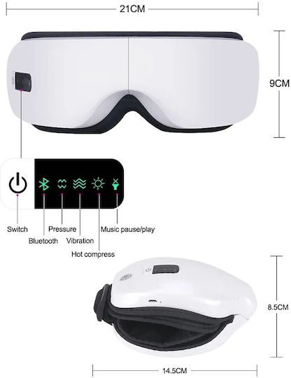 Konmison Electric Massage Device for the Eyes with Vibration and Heating Function