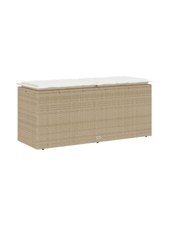 Bench Outdoor Rattan with Pillows 110x40x44cm