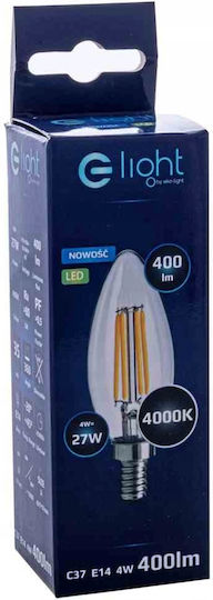 Filament Candle LED Bulb 4W E14 Milagro