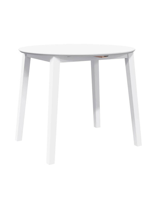 Table Dining Room from Solid Wood White 90x55x74cm
