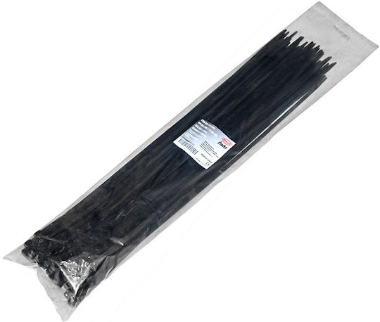 Adeleq Pack of 100pcs Black Plastic Cable Ties 914x9mm 19-91491