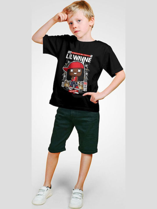 Kids' T-shirt Black Lil Wayne