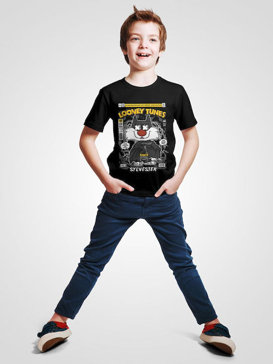 Kids' T-shirt Black Sylvester