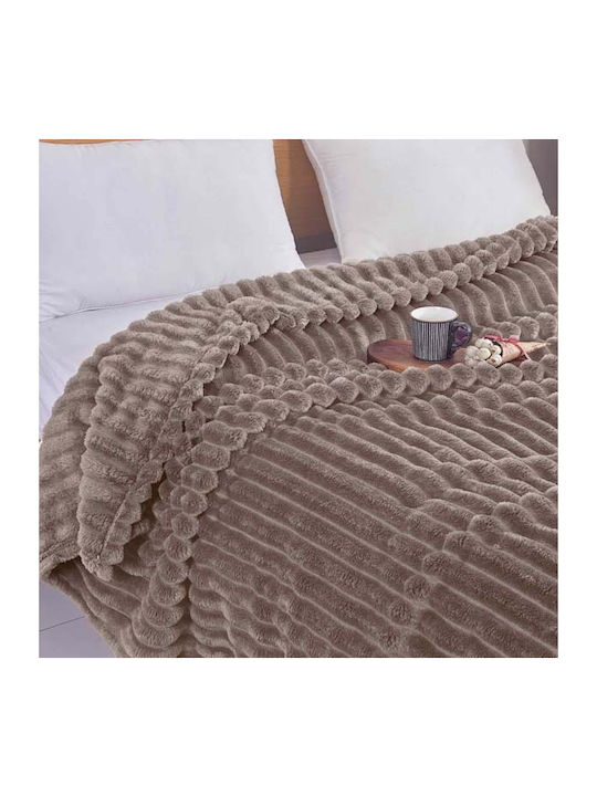 SpitiBazaar Blanket Velvet Queen 220x240cm Mocha