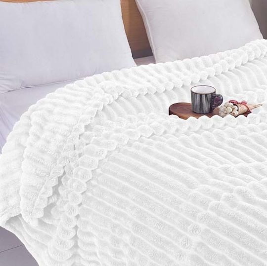 SpitiBazaar Blanket Velvet Queen 220x240cm White