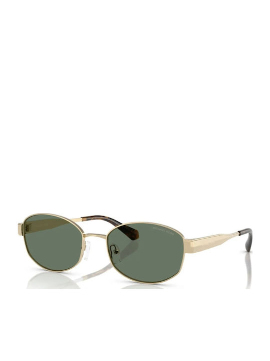 Michael Kors Monte Carlo Women's Sunglasses with Gold Metal Frame and Green Lens