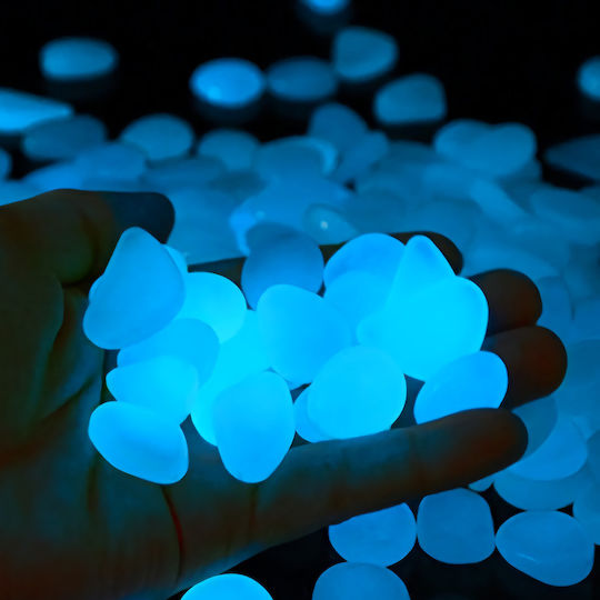Pietre Iluminatoare Pietricele Fluorescente Lumină Albastră Întuneric 50 buc