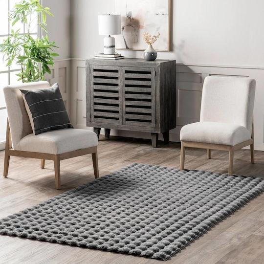 Saray Home Modern Schlafzimmer-Teppichsets Dunkelgrau 3 Stück