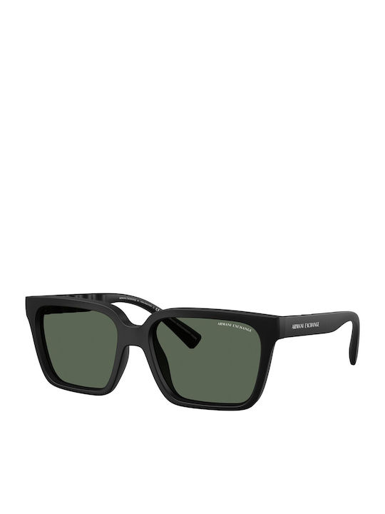 Men's Sunglasses with Matte Black Horn-Rimmed Frame