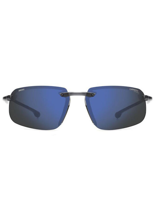 Carrera Carduc Men's Sunglasses with Gray Metal Frame and Blue Mirror Lens 043/s R6S/XT