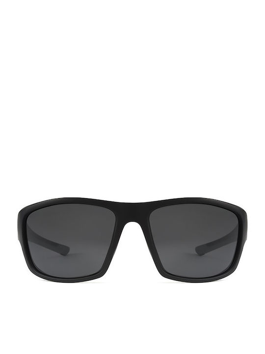 Polareye PTE2152 Sunglasses Μαύρα with Acetate Frame & Black Lens