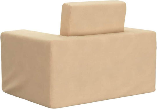 Kids Armchair Beige 52x38x34cm