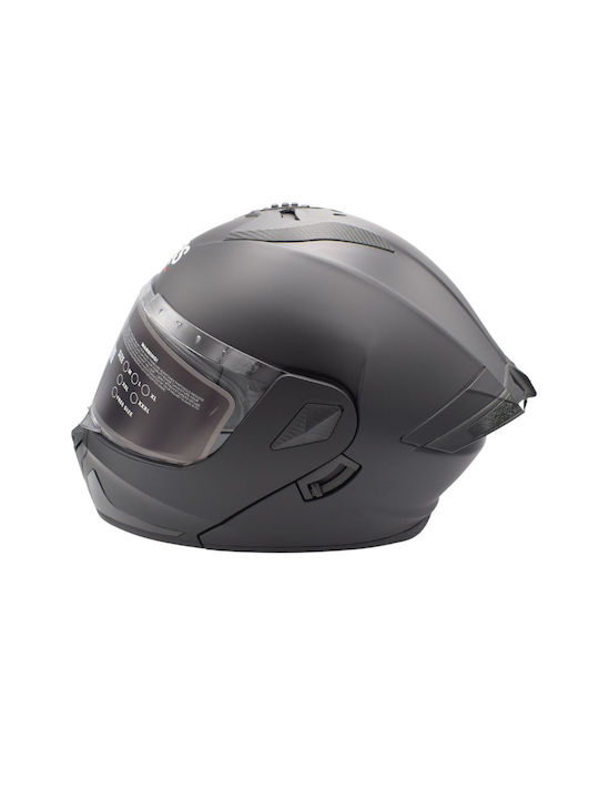 Matt Black Motorcycle Helmet Full Face with Sunvisor