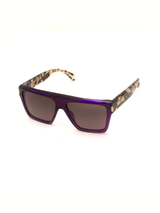 Just Cavalli Women's Sunglasses with Purple Plastic Frame and Brown Lens JC032 09FE