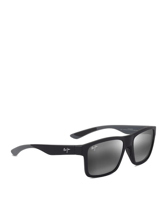 Maui Jim Men's Sunglasses with Black Plastic Frame and Black Mirror Lens 897-02A