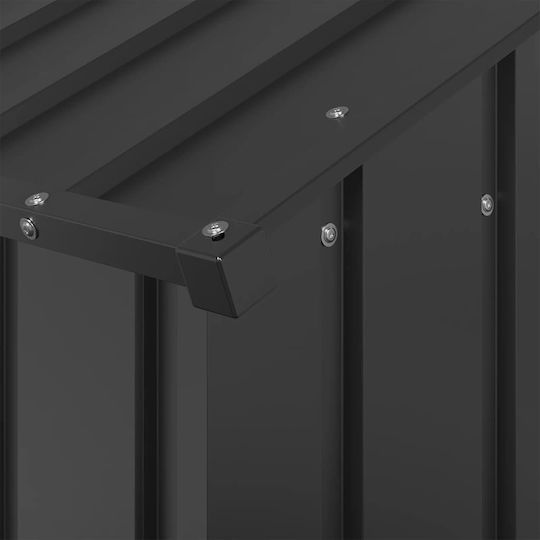 vidaXL Металик Парк За Кучета 114x202x101см Сив