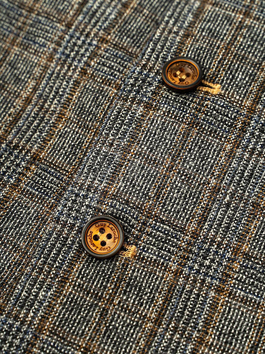 Winter Herrenanzugsjacke Brown Check