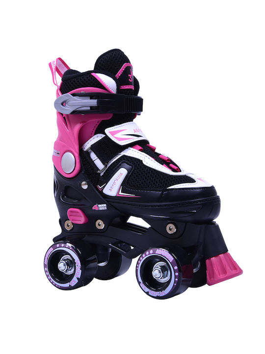 Αθλοπαιδιά Roller Inline Αυξομειούμενα Rollers Φούξια Ενηλίκων