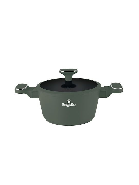Berlinger Haus Matte Green Collection Deep Pot made of Aluminum 4.1lt / 24cm