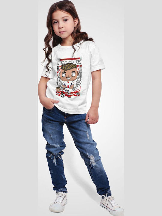 Παιδικό T-shirt Λευκό Neymar Jr  White