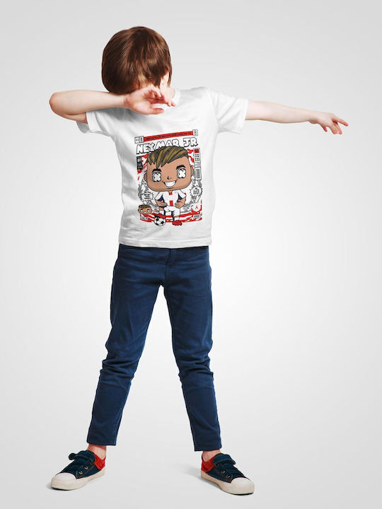 Παιδικό T-shirt Λευκό Neymar Jr  White