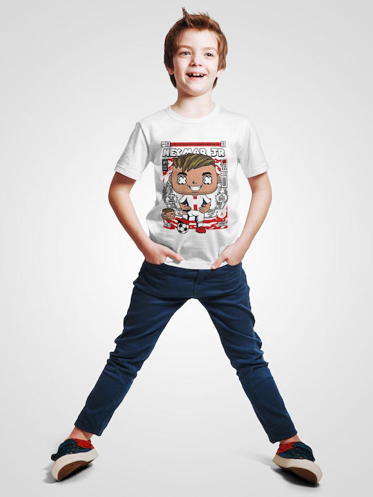 Παιδικό T-shirt Λευκό Neymar Jr  White